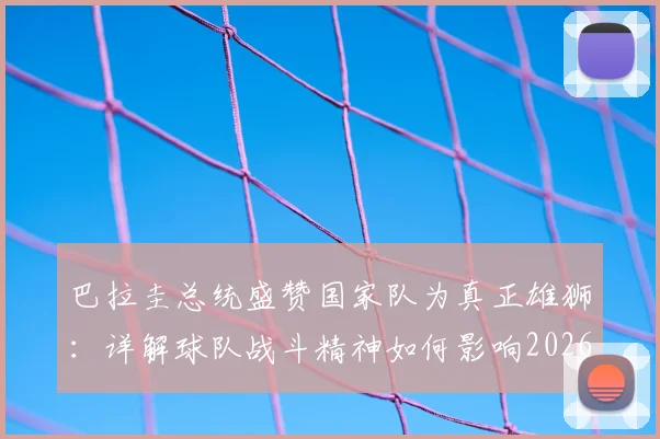 巴拉圭总统盛赞国家队为真正雄狮:详解球队战斗精神如何影响2026世界杯前景